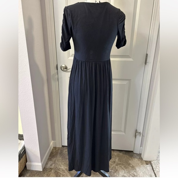 The nines 9’s by Hatch Maternity knit stretch Empire black dress SZ XS - Picture 4 of 5